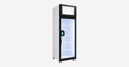 AI Smart Vision Vending Machine - Next-generation AI grab-and-go vending machine with AI camera vision recognition. Tap card to open door, grab items, close door and automatically charge.