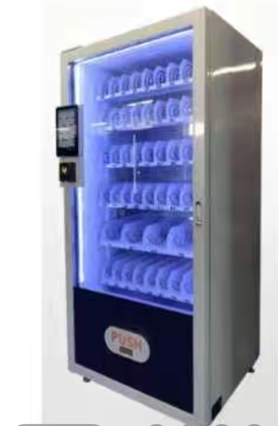 Vend 3 Wide (10" Touch Screen) - Premium 54-slot commercial refrigerated vending machine with 10" HD touch display, cloud inventory management, and 5-year warranty.